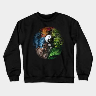 Elemental Koi of Yin Yang. Crewneck Sweatshirt